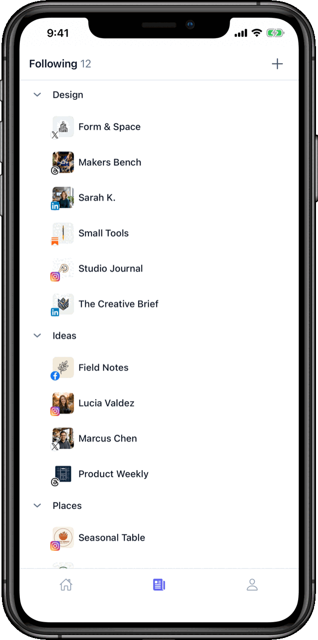 Inks following list grouped by topic